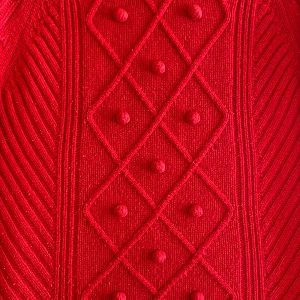 J Crew Wool Sweater Red Long Sleeve Knit Size Large - Picture 4 of 9